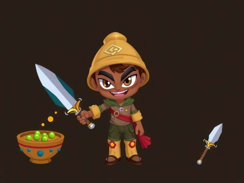 Main character preparing a traditional Indian dish Curry Quest Journey character